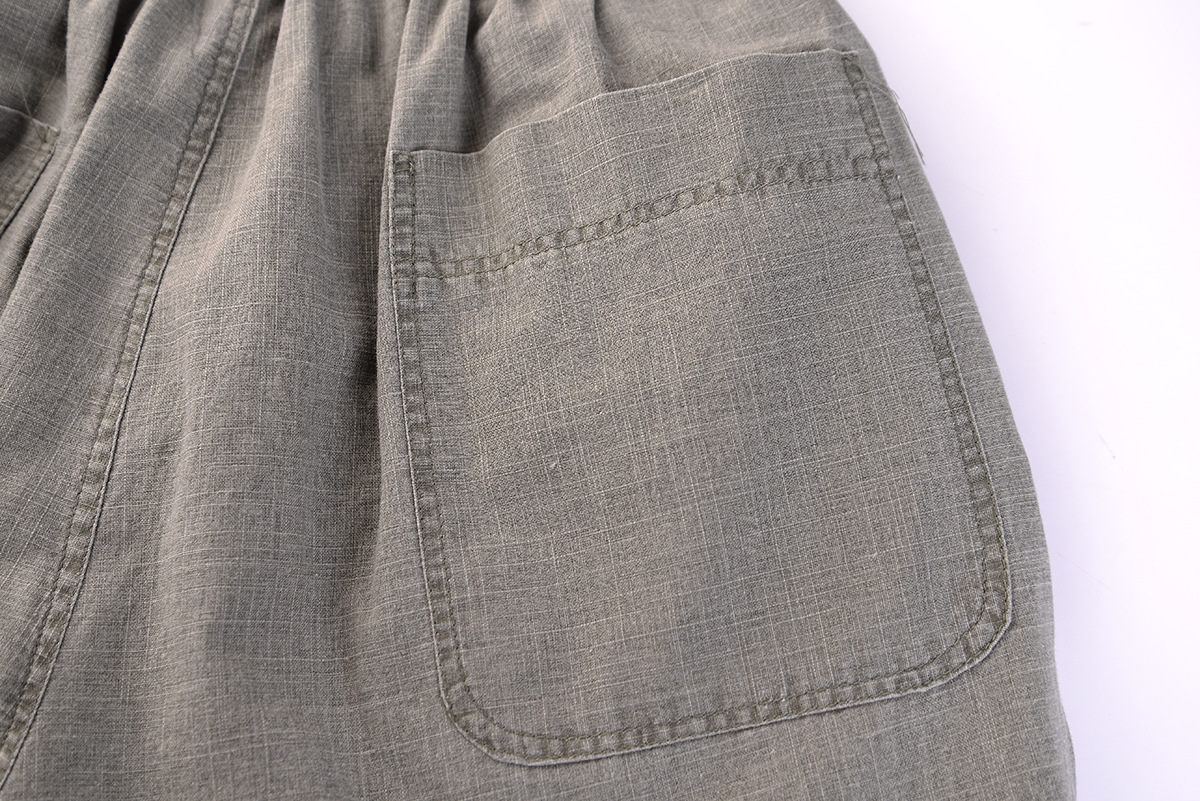 Title 12, Pantaloni casual in cotone elasticizzato a vita...