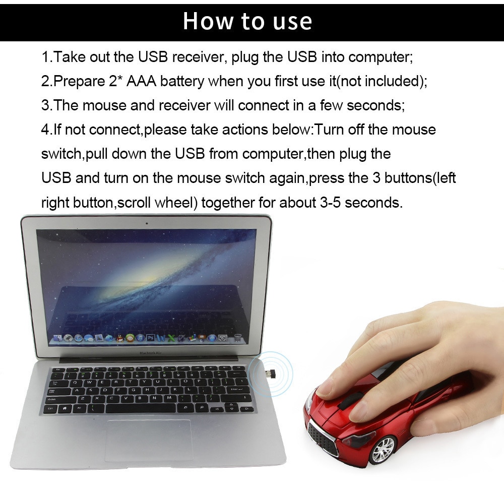 Title 1, Wireless Car Mouse Experience freedom and conve...