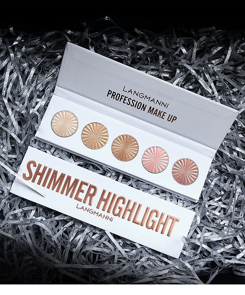 Title 11, 5-kleuren Highlight & Contouring Palette voor d...