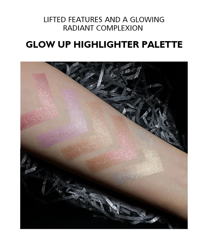 Title 12, 5-kleuren Highlight & Contouring Palette voor d...