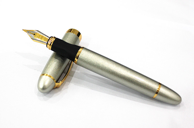 Title 7, Full Metal Fountain Pen With Golden Clip Luxur...