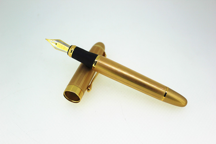 Title 15, Full Metal Fountain Pen With Golden Clip Luxur...