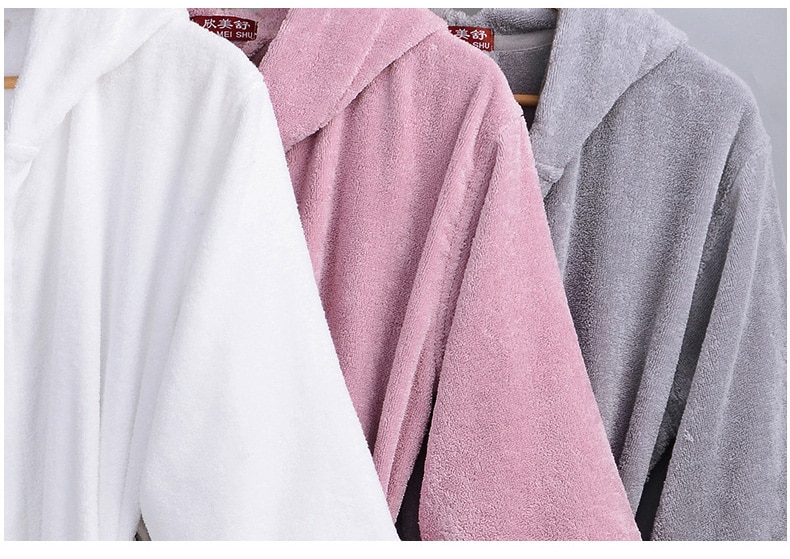 Title 5, Cotton Bathrobe Thick Towel Material With Hood