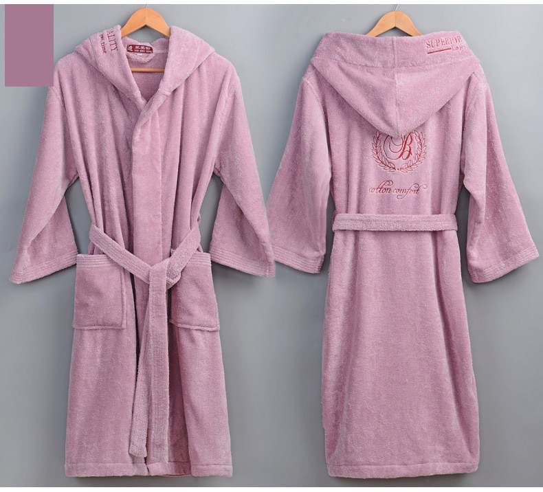 Title 8, Cotton Bathrobe Thick Towel Material With Hood