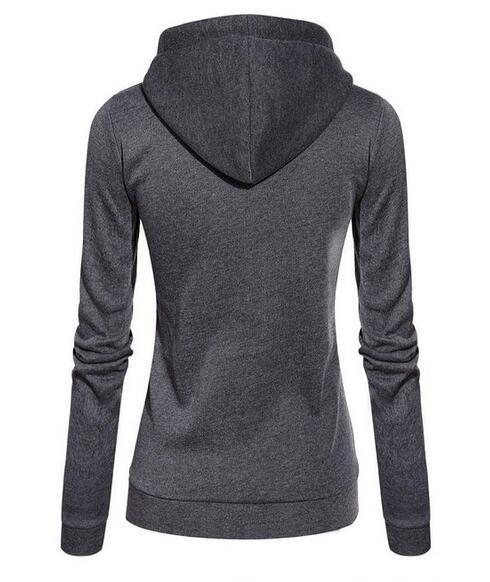 Title 4, Solid Color Fleece Irregular Diagonal Zipper Sw...