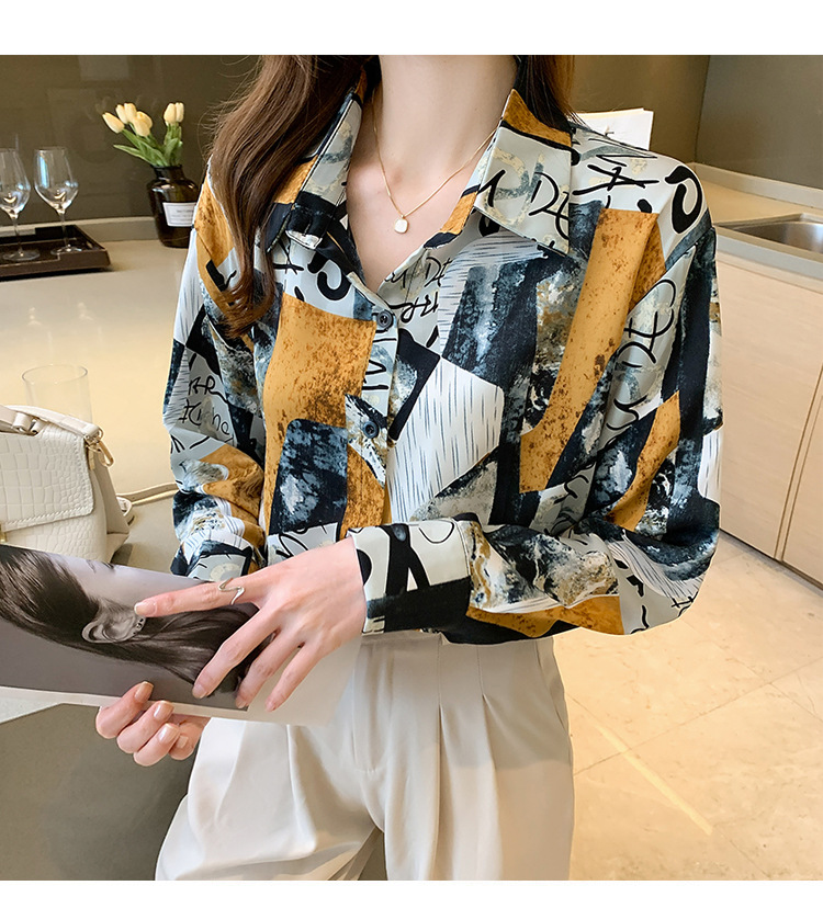 Title 9, Printed Long-sleeved Shirt Women Loose Design B...