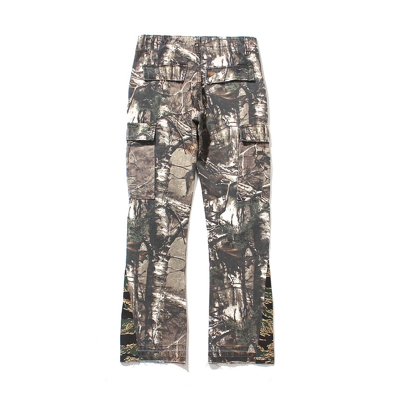 Title 4, Herren Leaf Camouflage Stitching Flared Overall...