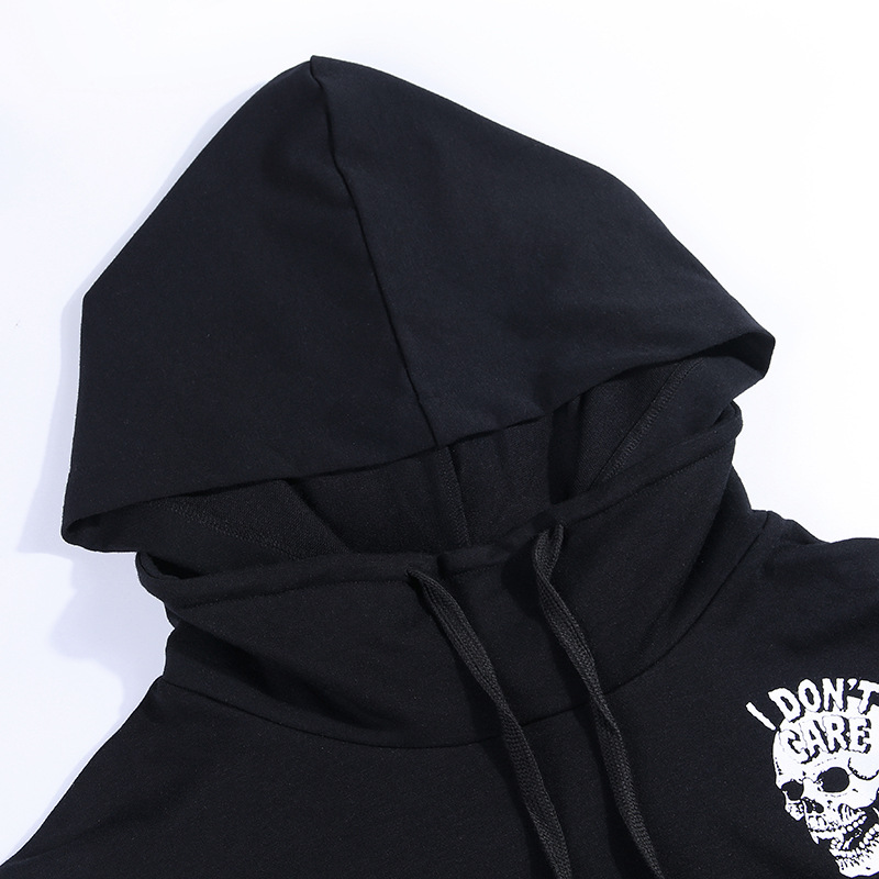 Title 9, Splicing mesh printed hooded sweater