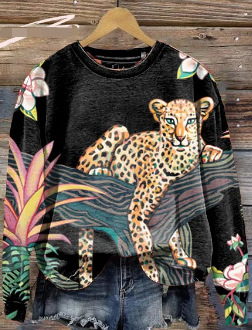 Women's Fashion Printed Sweater T-shirt
