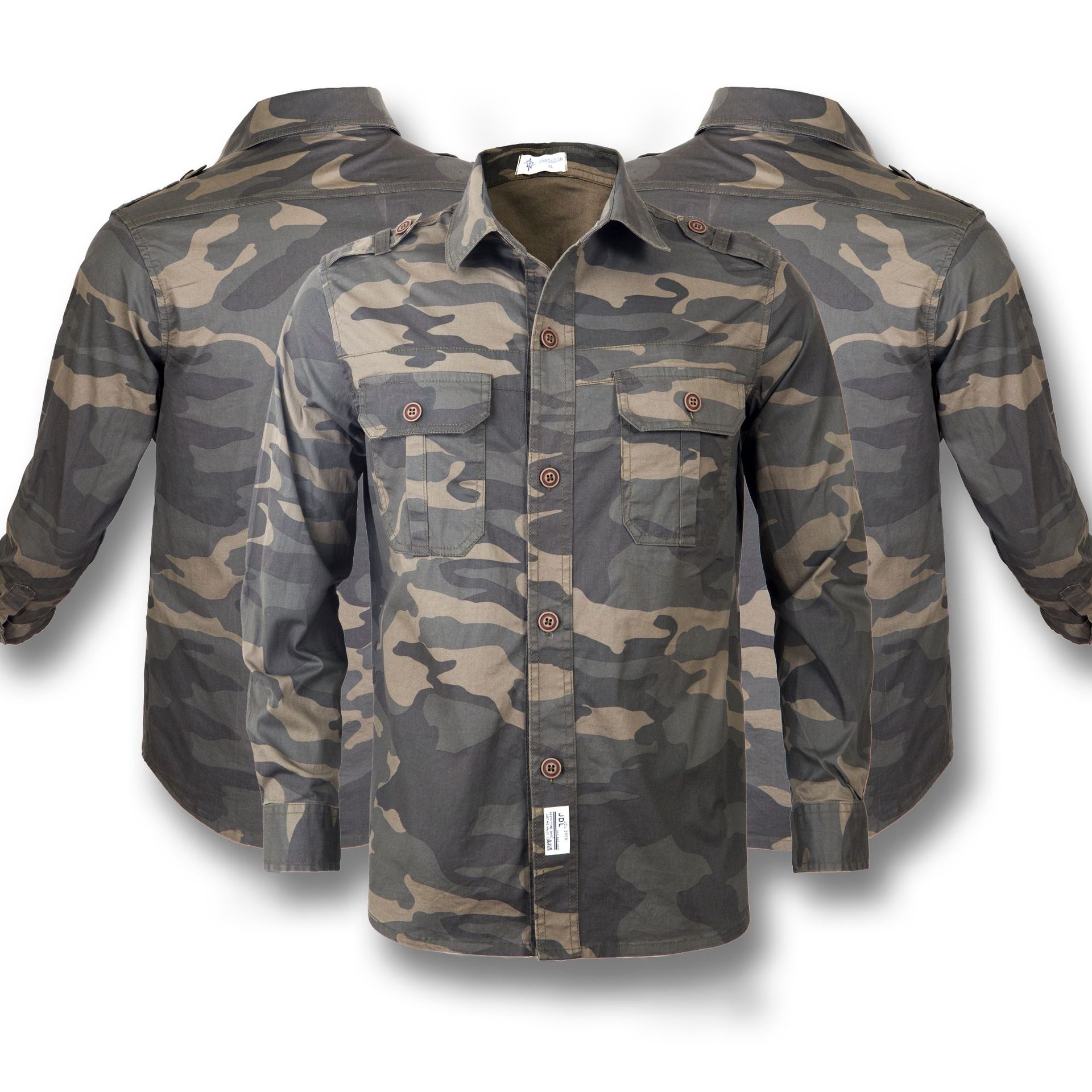 Title 5, Camisa de camuflagem masculina Conforto e estil...