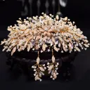 Gold Headpiece Earrings