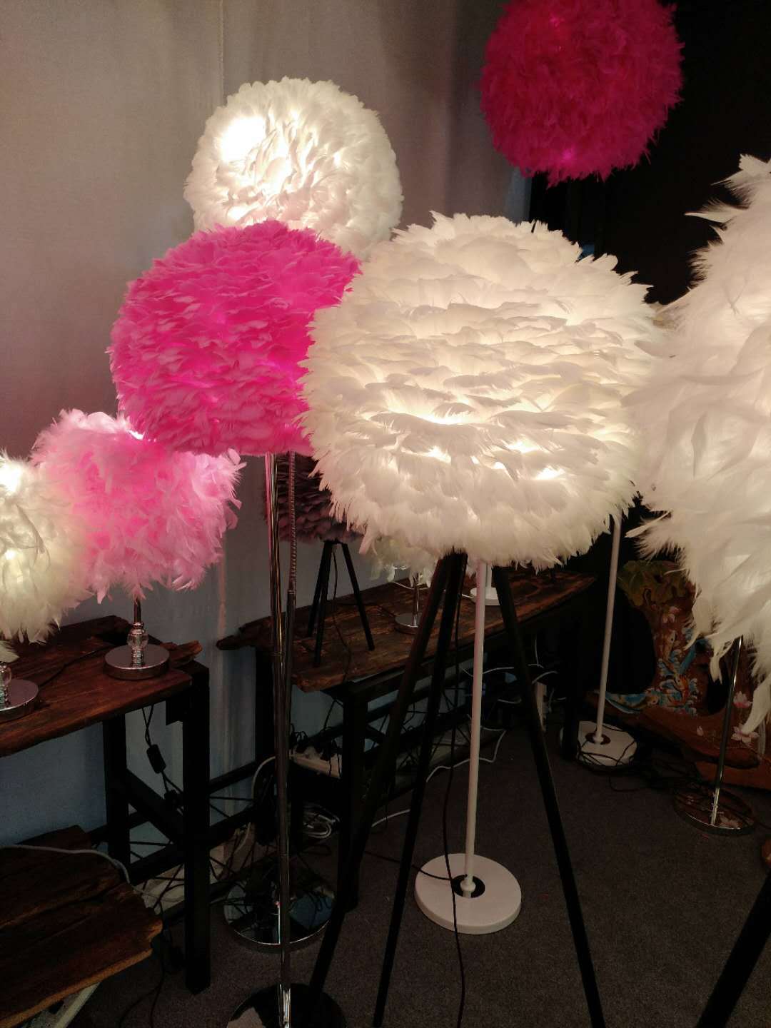 Title 5, Round feather chandelier