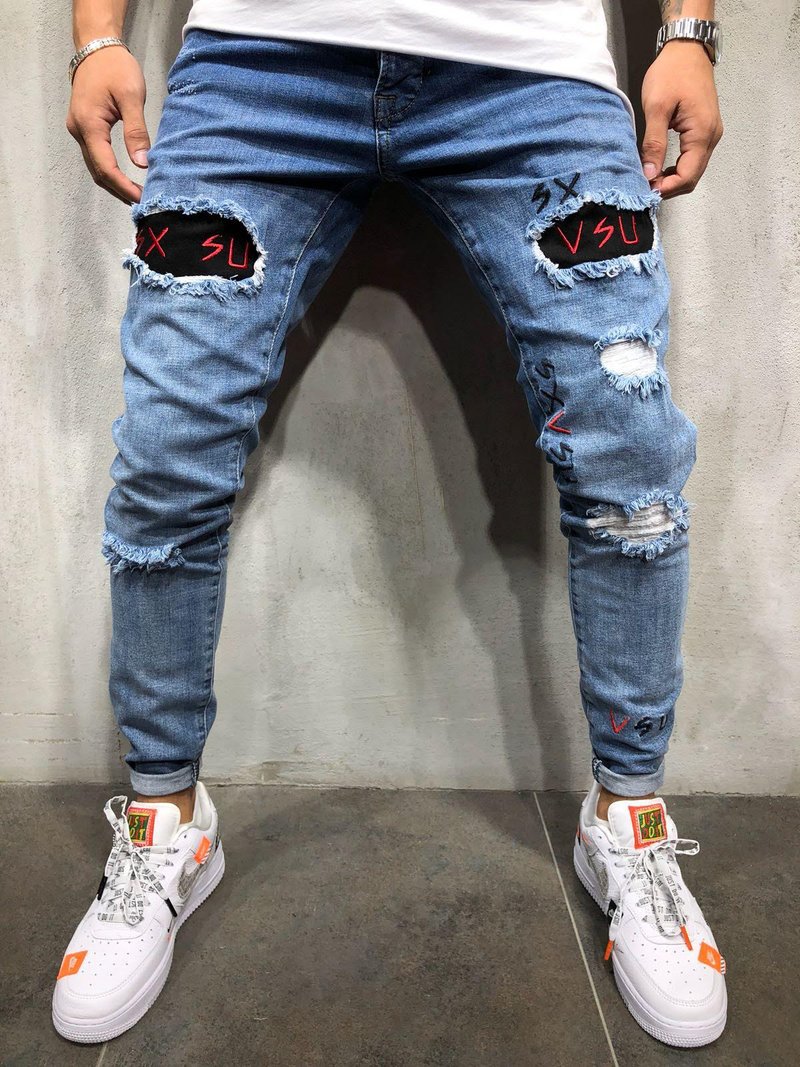 Title 2, Mens Fashion And Comfort Jeans Embroidered Tr...