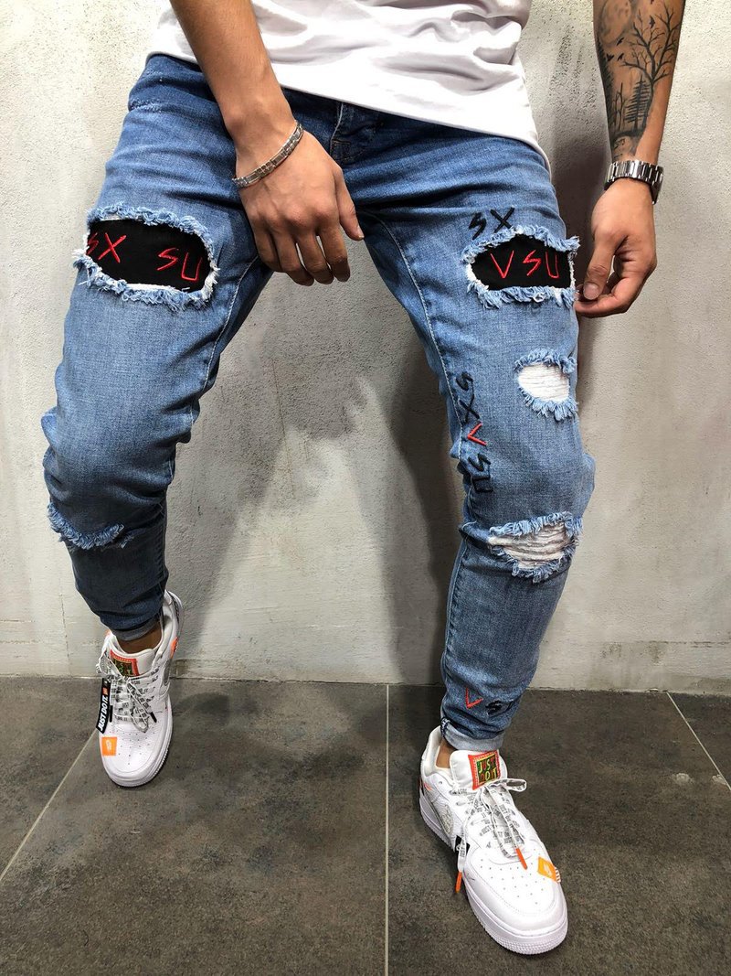 Title 3, Mens Fashion And Comfort Jeans Embroidered Tr...