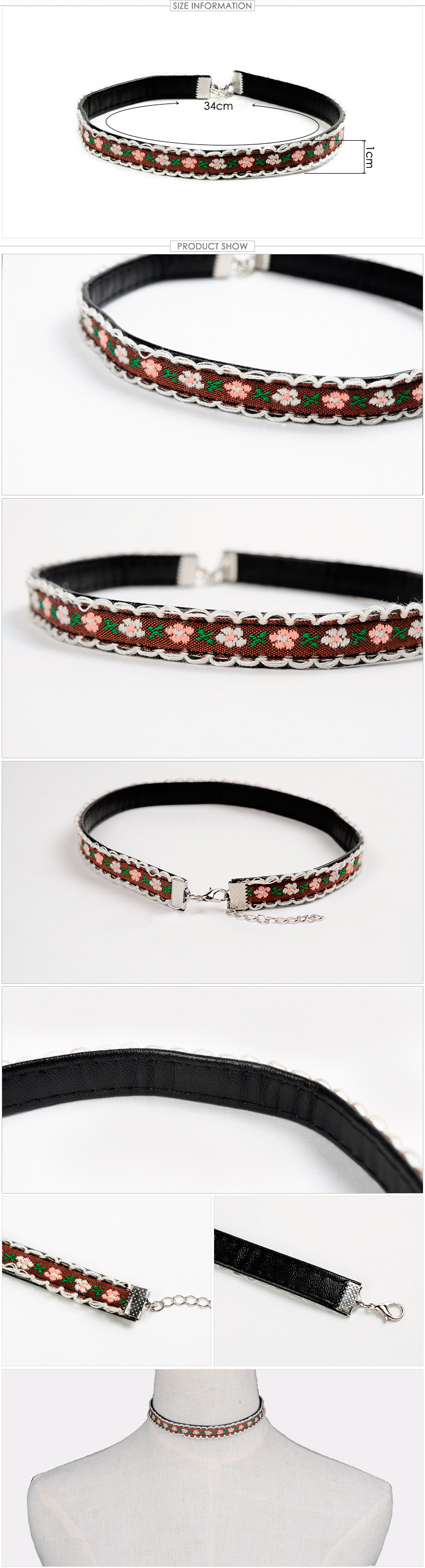 Title 1, Embroidery Bohemia Choker Necklace