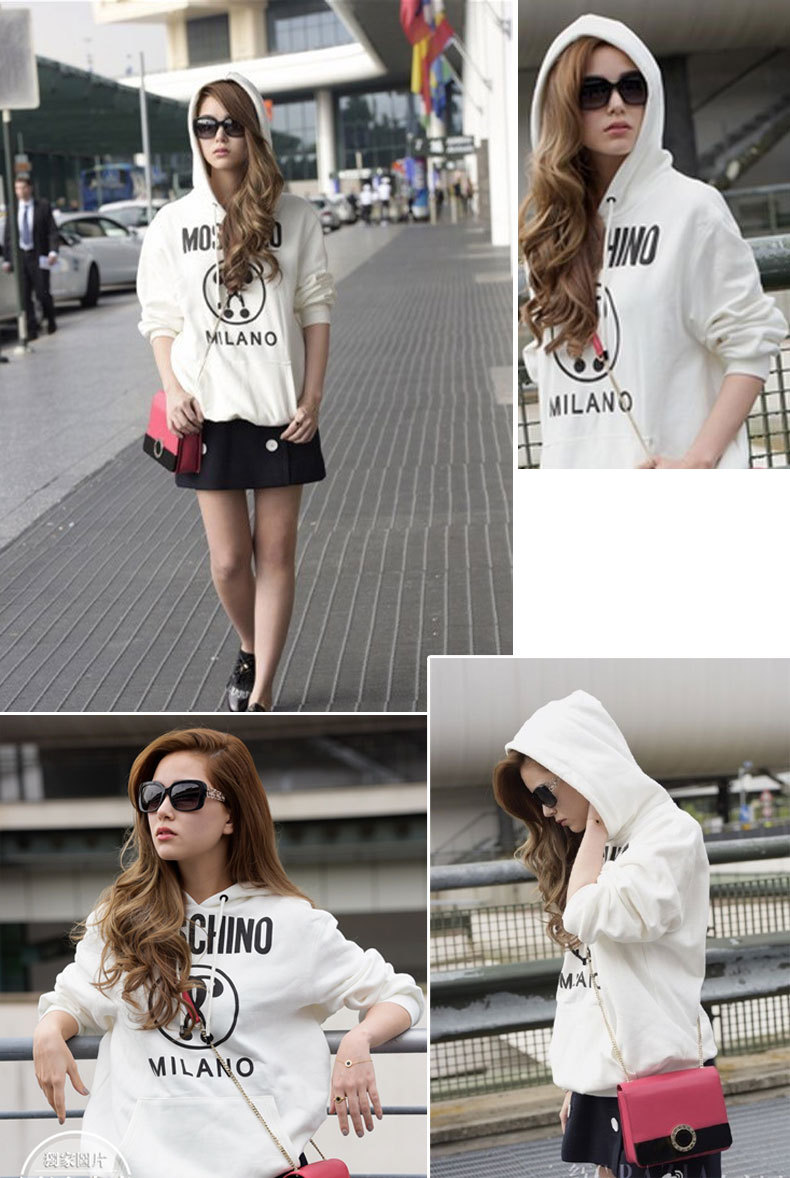 Title 1, Letter printed hooded sweater