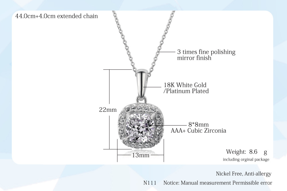 Title 2, Square chain ladies pendant