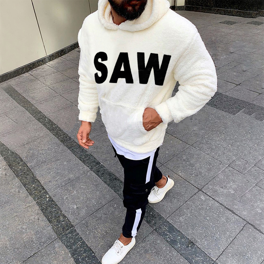 Title 4, SAW printed mens solid color sweater hoodie