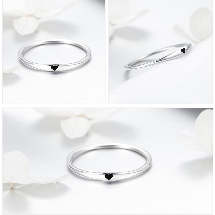 Title 2, Bague en argent sterling S925, design amour sim...