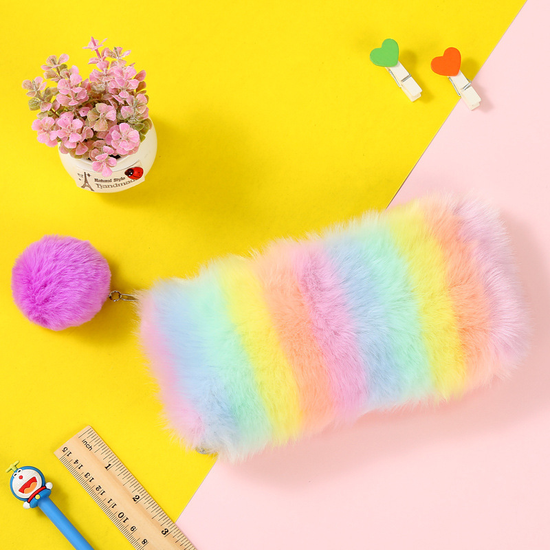 Title 5, Rainbow plush stationery storage bag