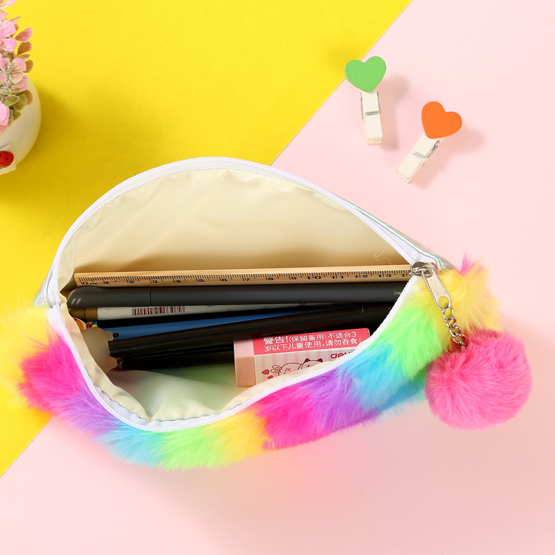 Title 8, Rainbow plush stationery storage bag