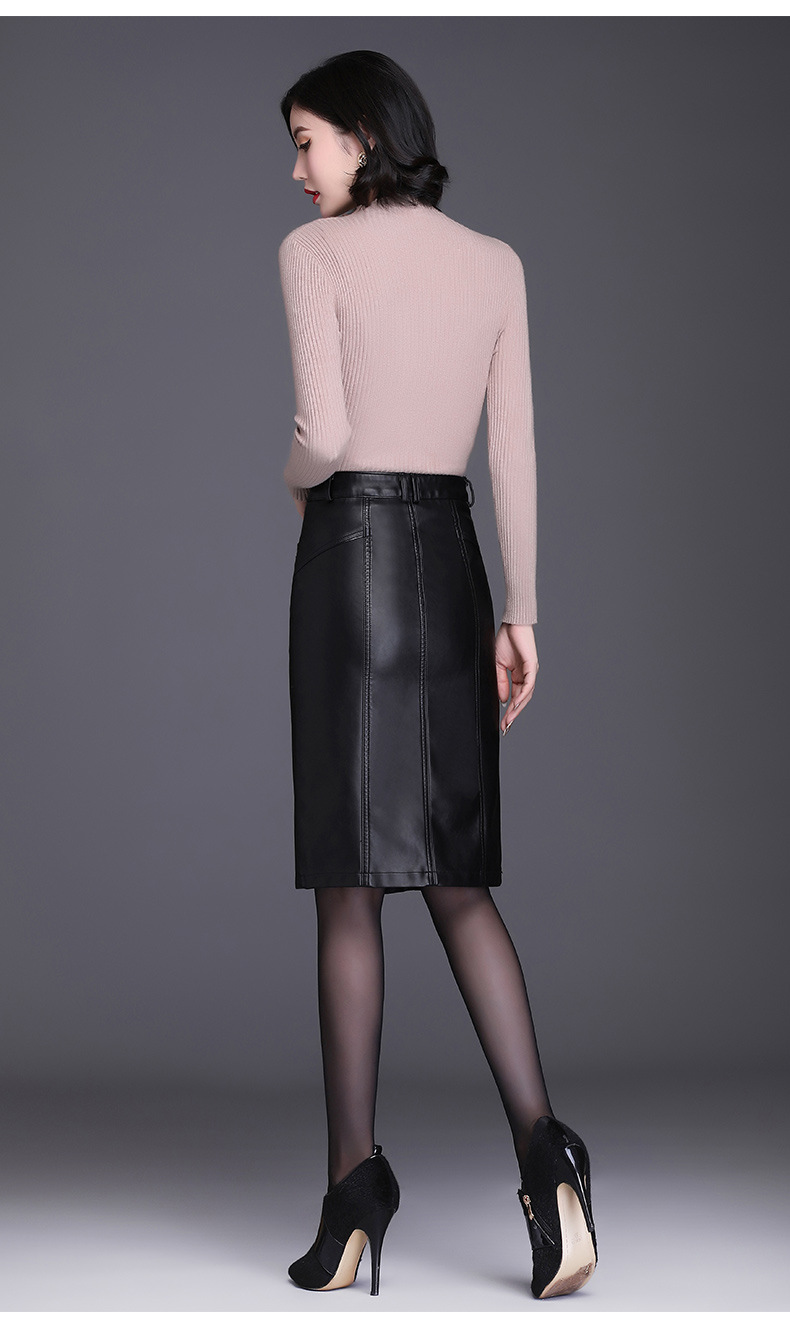 Title 6, Damen Herbst Winter Mode High Waist Hüftrock, s...