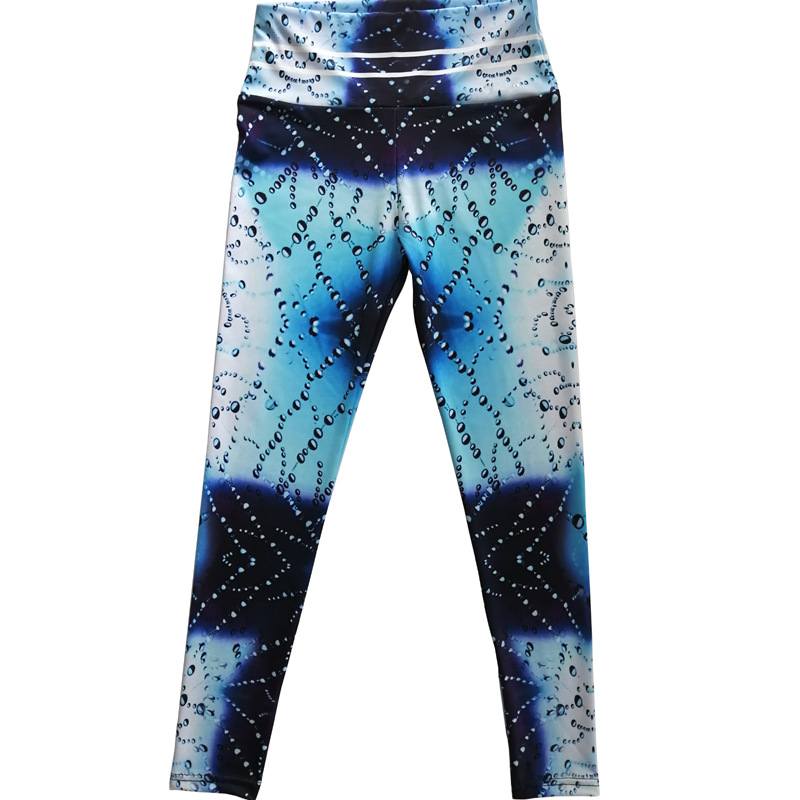 Title 3, Waterdruppelprint sport yoga broek met hoge tai...