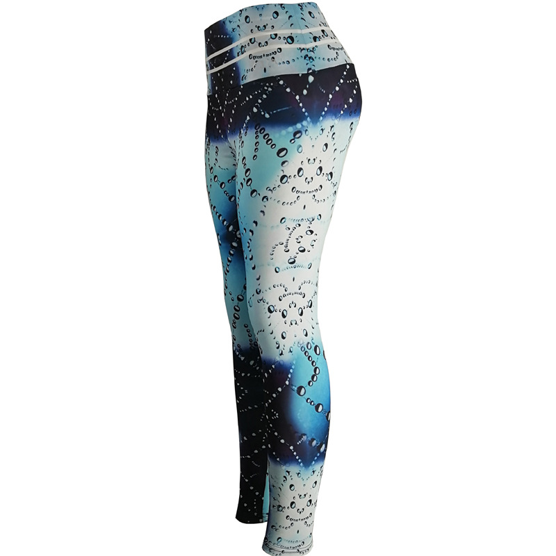 Title 6, Waterdruppelprint sport yoga broek met hoge tai...