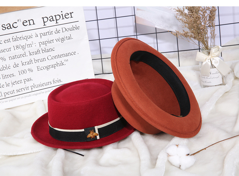 Title 4, Ladies Pure Wool Top Hat with Little Bee Access...