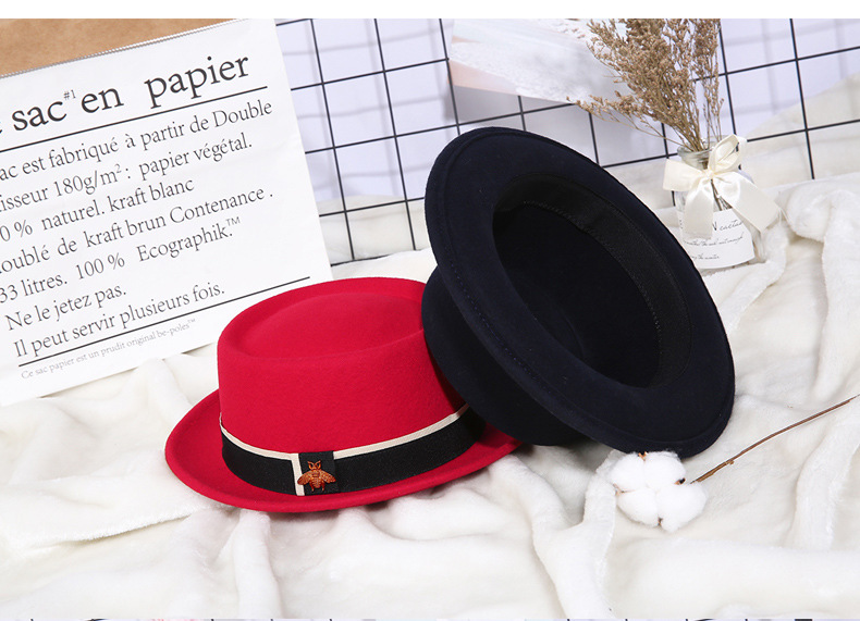 Title 10, Ladies Pure Wool Top Hat with Little Bee Access...