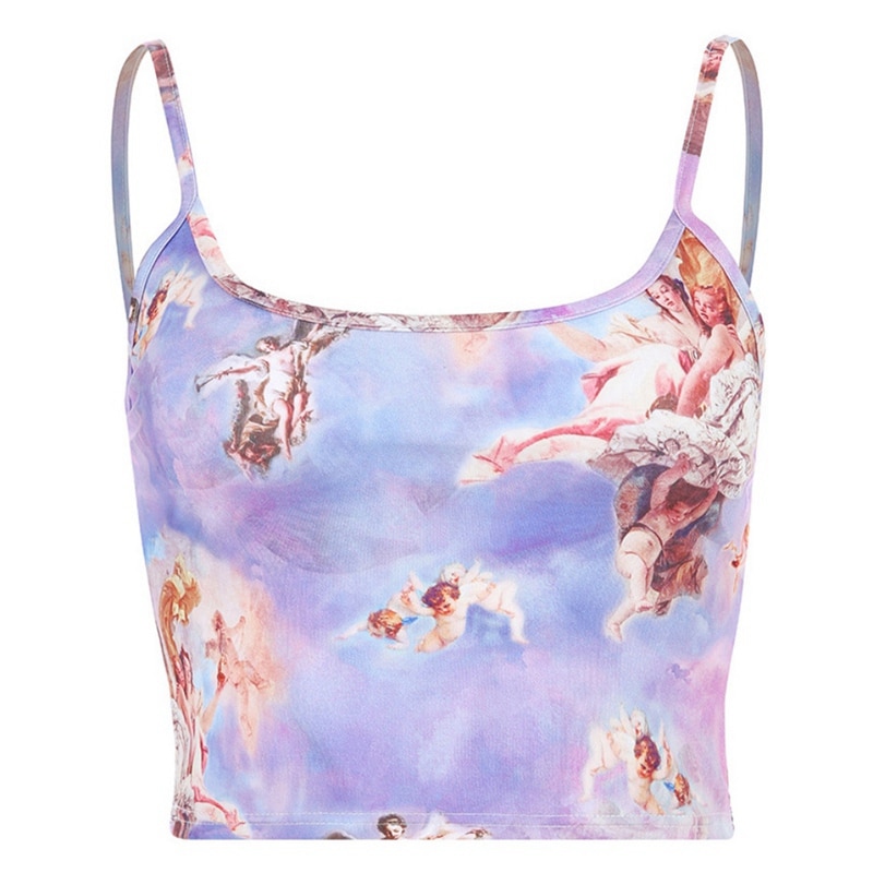 Title 3, New Love Cupid Print Strap Vest