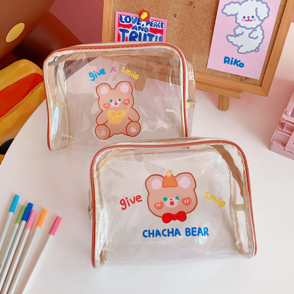 Title 8, Cute Cha Cha Bear Büyük Kapasiteli Şeffaf Seyah...