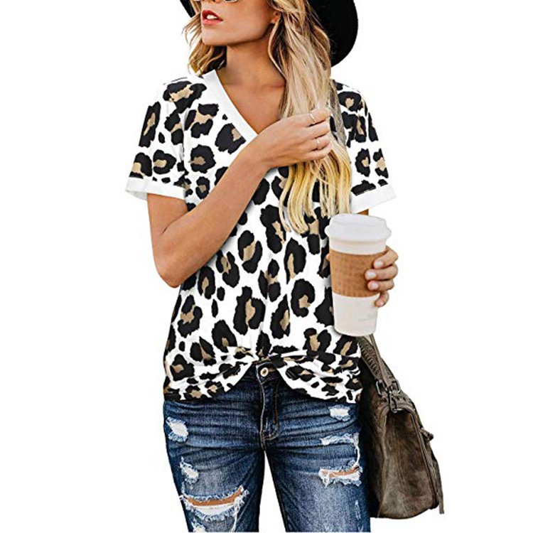 Title 3, Womens Loose V Neck Printed Short Sleeved T Shi...