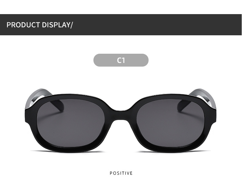 Title 3, Oval Trend Fashion Concave Statement Sunglasses