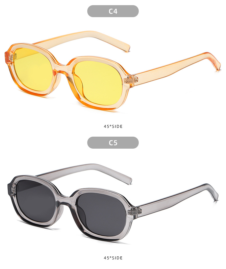 Title 7, Oval Trend Fashion Concave Statement Sunglasses