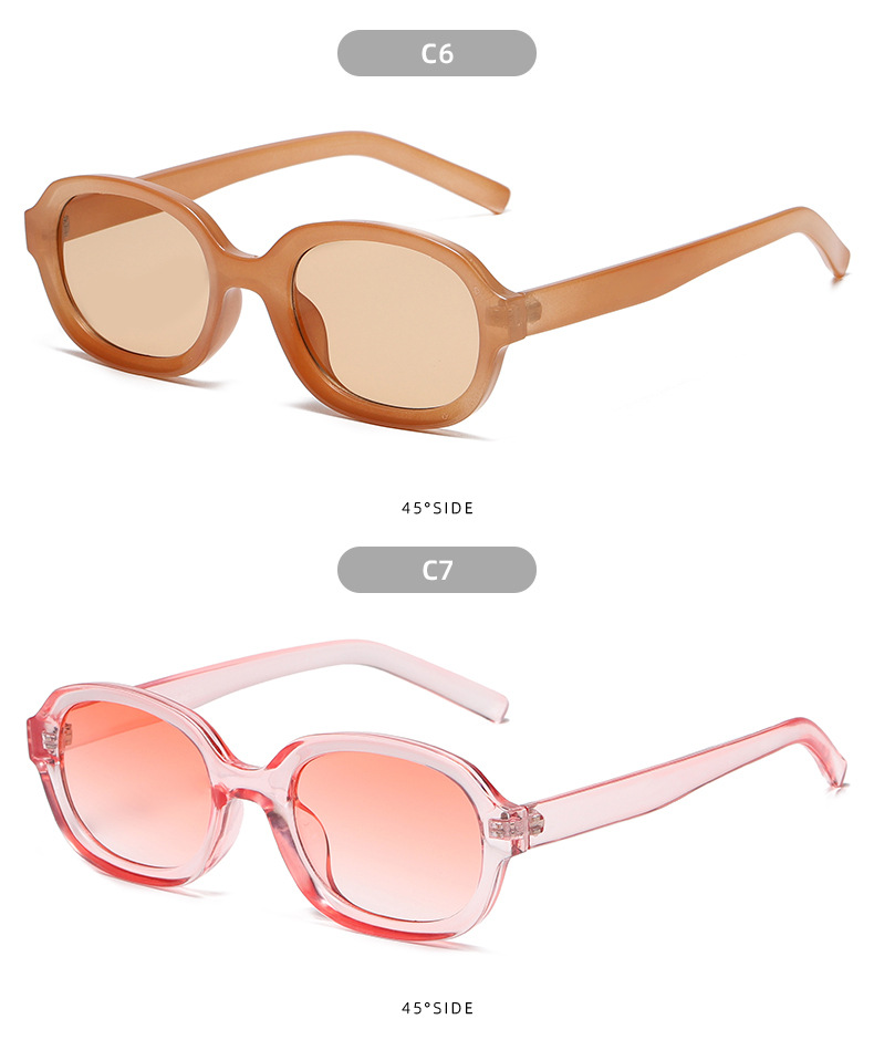 Title 8, Oval Trend Fashion Concave Statement Sunglasses