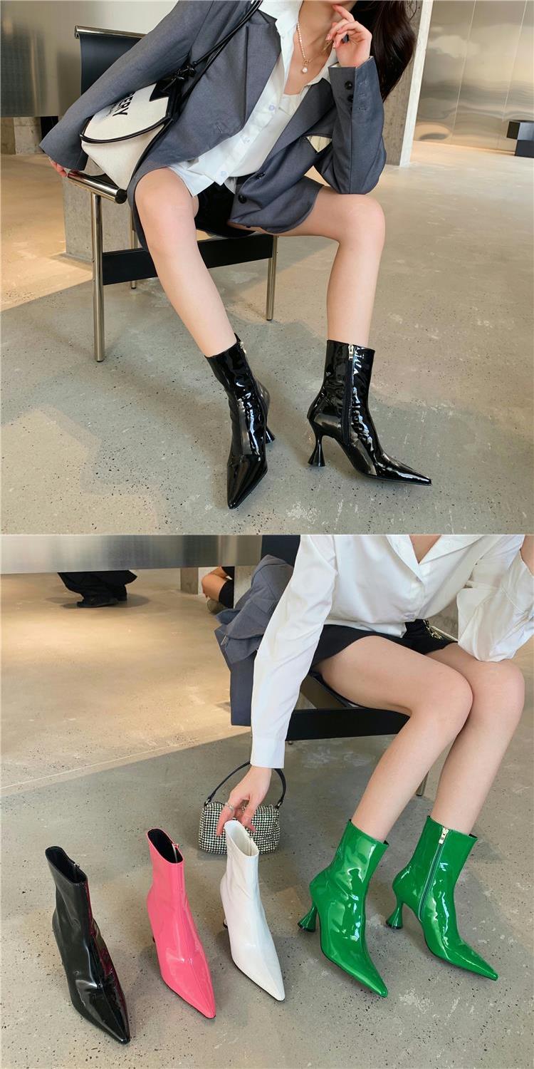 Title 14, Womens Fall Patent Leather Boots with Blackjac...