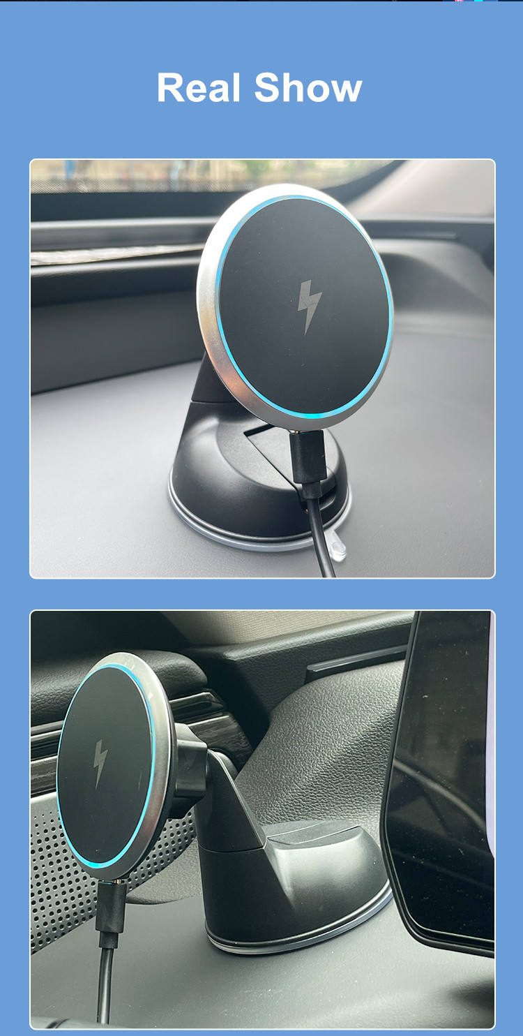 2021 Newest 15w Magnetic Auto Smart Magsafes Qi Charger Car Vent Mount Car Used Wireless Charger