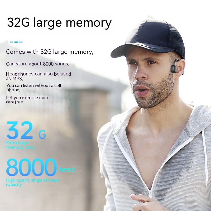 Ipx8 Level Waterproof Swimming Comes With 32G Memory True Wireless Bone Conduction Headset - Image 2