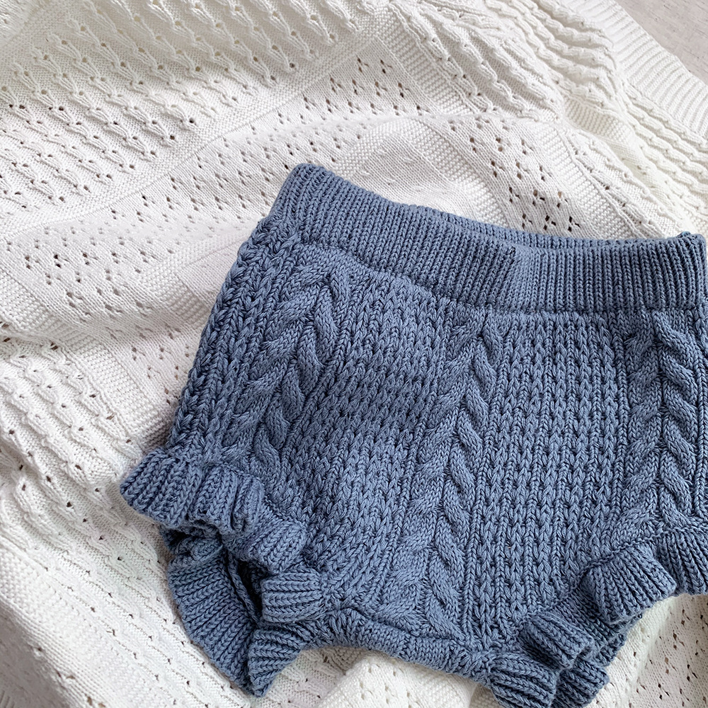 Title 17, Baby Mädchen Twisted Knit Shorts mit Farbpunktm...