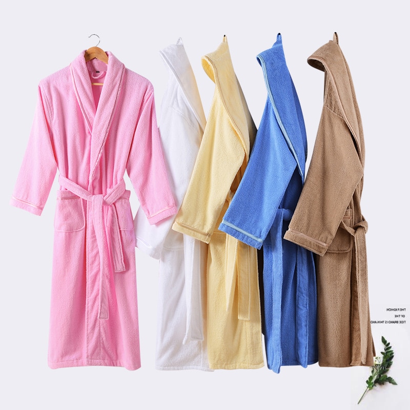 Title 1, Cotton Towel Robe Long Absorbent Quick-drying