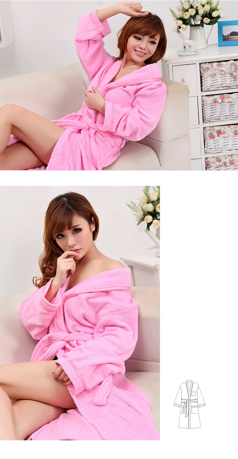 Title 6, Cotton Towel Robe Long Absorbent Quick-drying