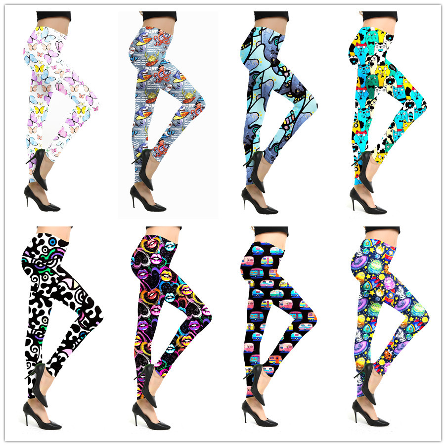 Title 1, Leggings con estampado de grafiti abstracto de ...