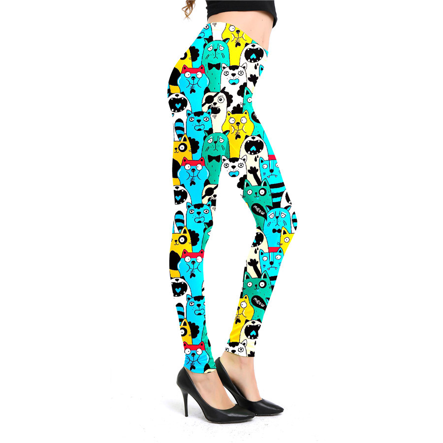 Title 13, Leggings con estampado de grafiti abstracto de ...