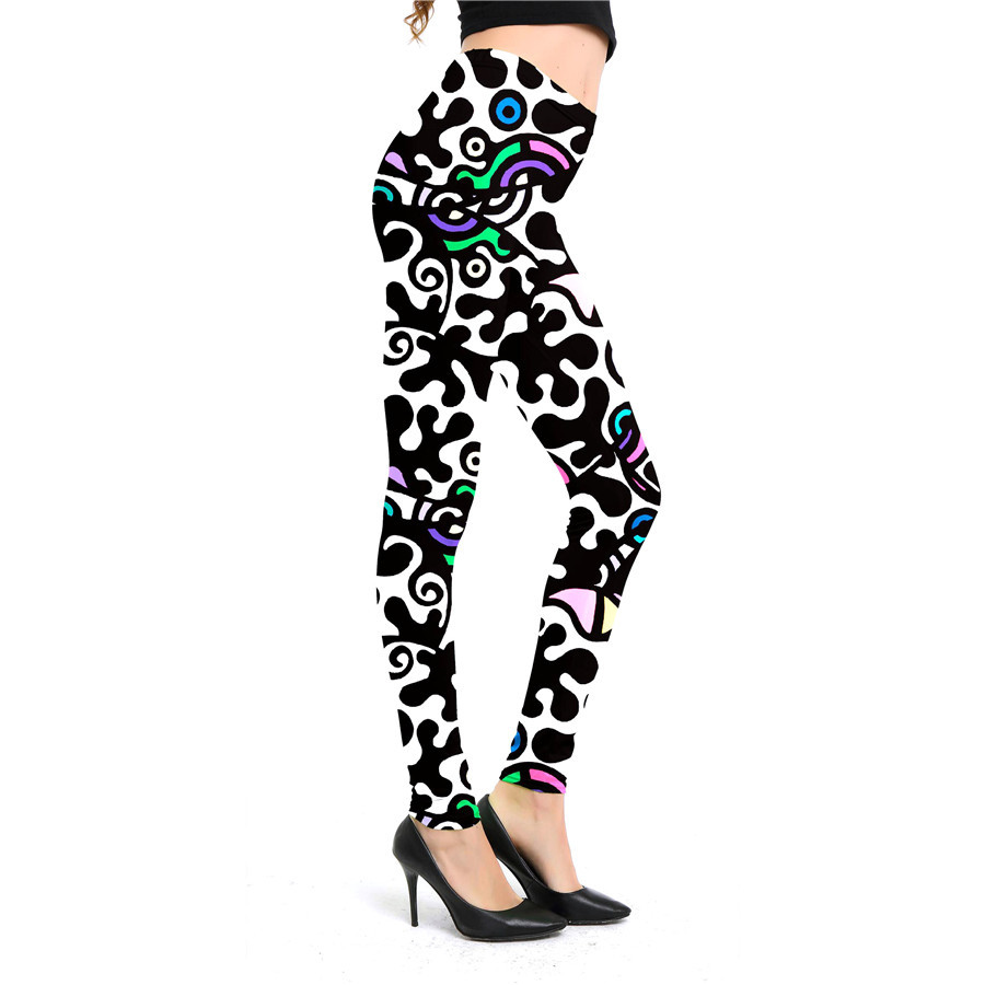 Title 25, Leggings con estampado de grafiti abstracto de ...