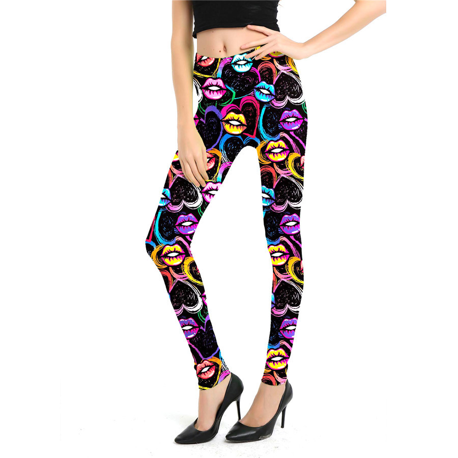 Title 26, Leggings con estampado de grafiti abstracto de ...