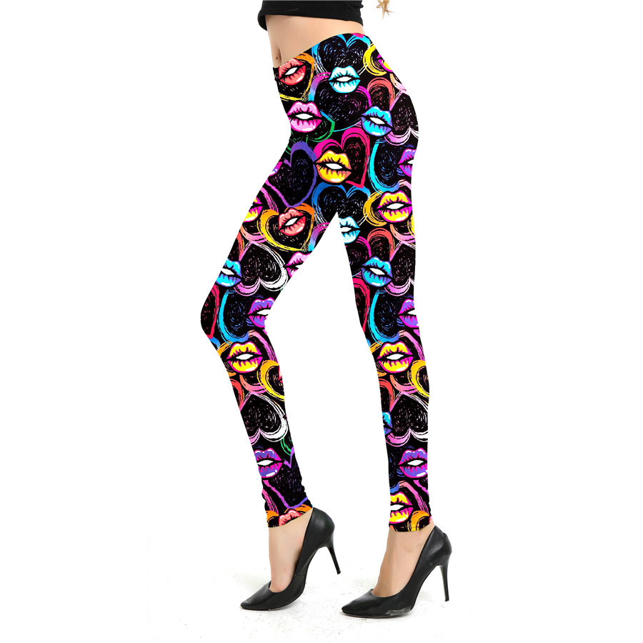 Title 27, Leggings femme imprimé graffiti abstrait de des...