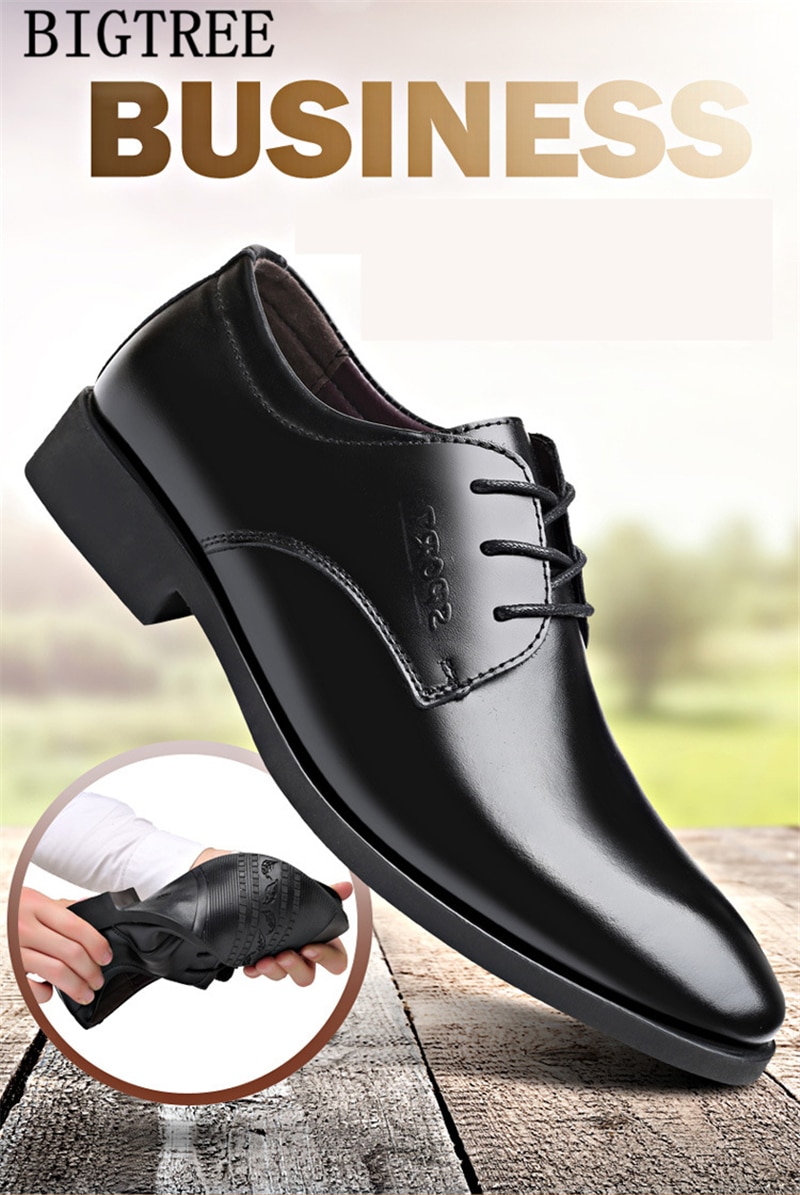 Title 6, Chaussures en cuir souple pour homme, style bri...