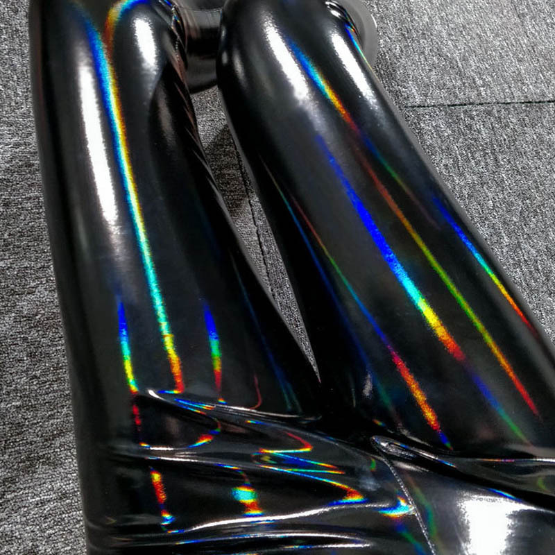 Title 5, Bright Mirror Faux Laser Colorful Leather Pants...