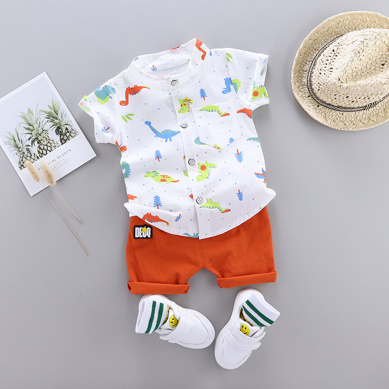 Title 3, Kids Fashion All Over Print Dinosaur Short Slee...